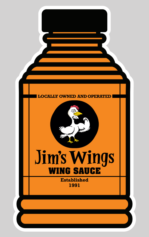 Jim's Wings Sticker